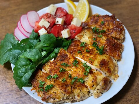 フライパンで！鶏もも肉の香草パン粉焼き